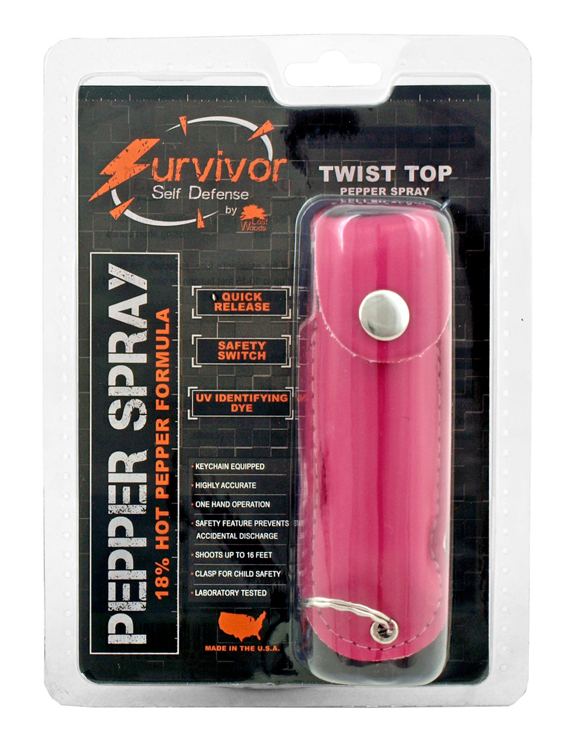 1/2 Ounce Survivor Pepper Spray Keychain