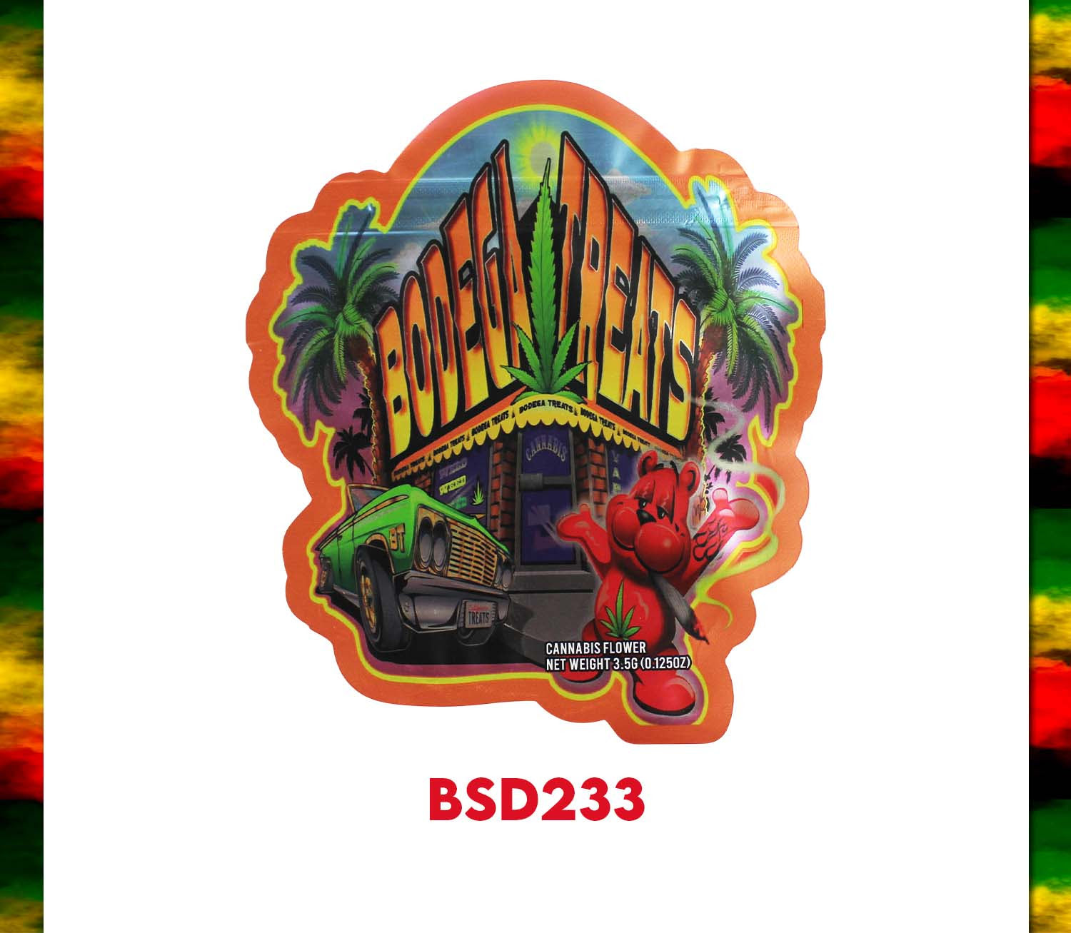 Smell-Proof Designer Zip Bags, 3.5G (50Pcs) - Bodega Treats