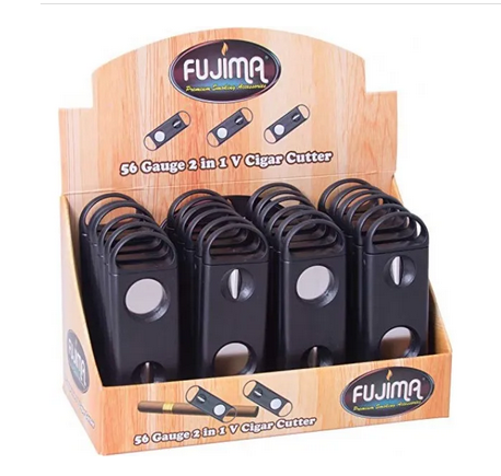 FUJIMA 56 GAUGE 2IN1 V CIGAR CUTTER