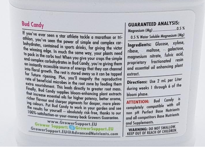 Advanced Nutrients Bud Candy - Carbohydrate Supplement for Plants