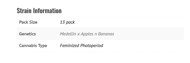 COMPOUND GENETICS > MEDELLIN X APPLES N BANANAS