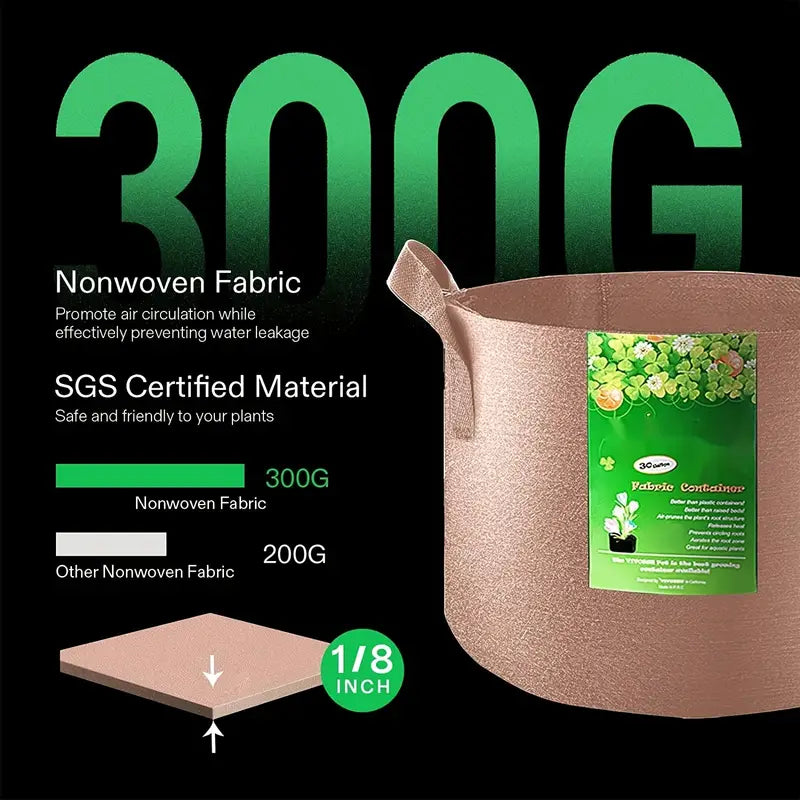 Fabric Grow Pots 2/3/7 Gallon