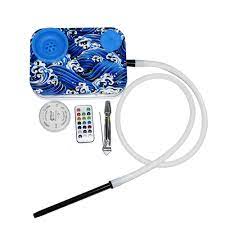 SIH-101 8.5" Hookah Box | Remote Controlled RGB LED Light | Many Style Options
