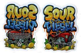 Smell-Proof Designer Zip Bags, 3.5G - Sour Diesel