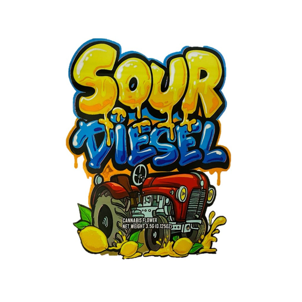 Smell-Proof Designer Zip Bags, 3.5G - Sour Diesel